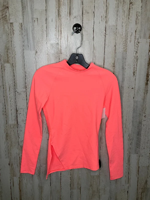 Orange Athletic Top Long Sleeve Crewneck Lululemon, Size S