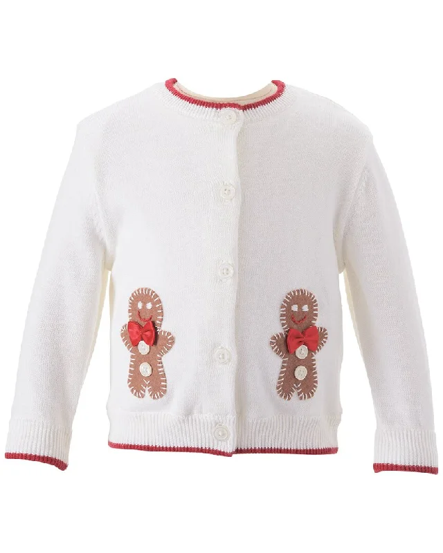 Rachel Riley Gingerbread Applique Cardigan