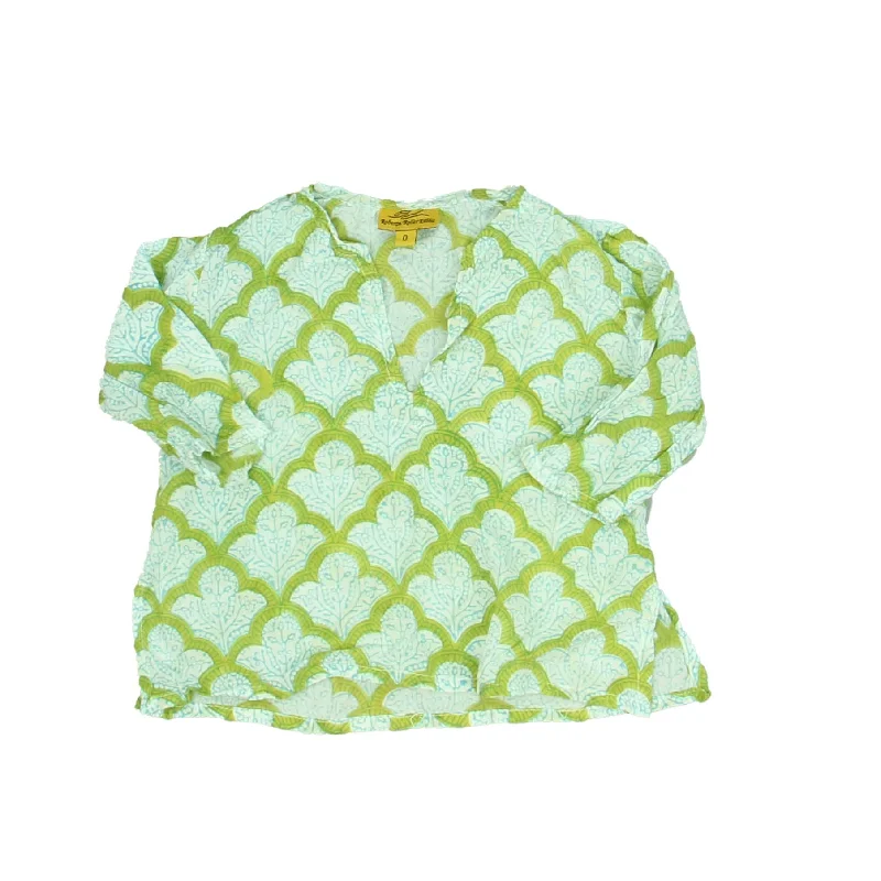 Roberta Roller Rabbit Girls Green | Blue | Pattern Long Sleeve Shirt