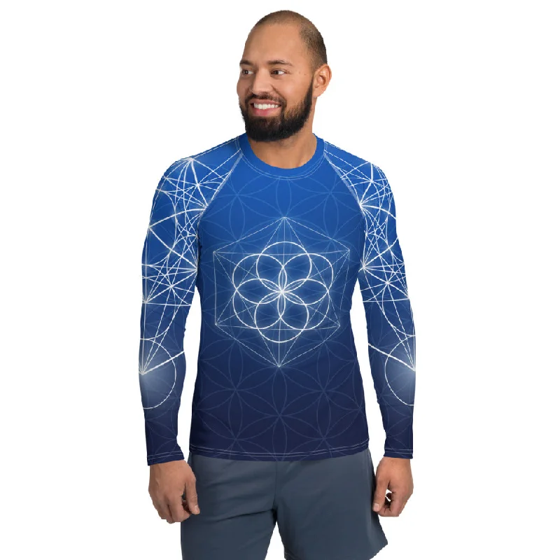 Peter Lee Thomas Sacred Geo Blue Men's Rash Guard