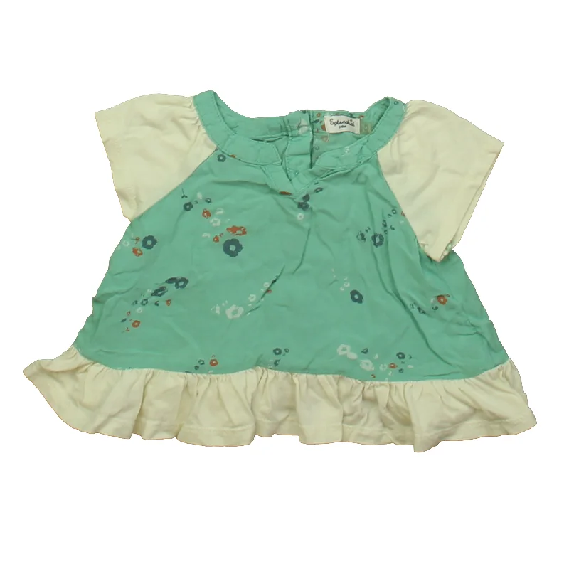 Splendid Girls Ivory | Green Blouse