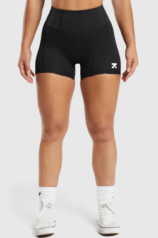 Hurry In Balance Black  Shorts