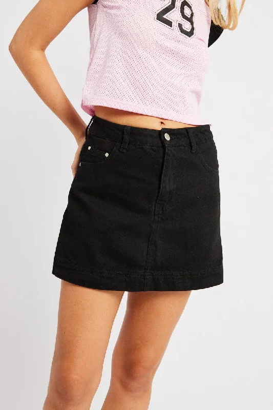 Special Savings Black Skort Skirt High Rise