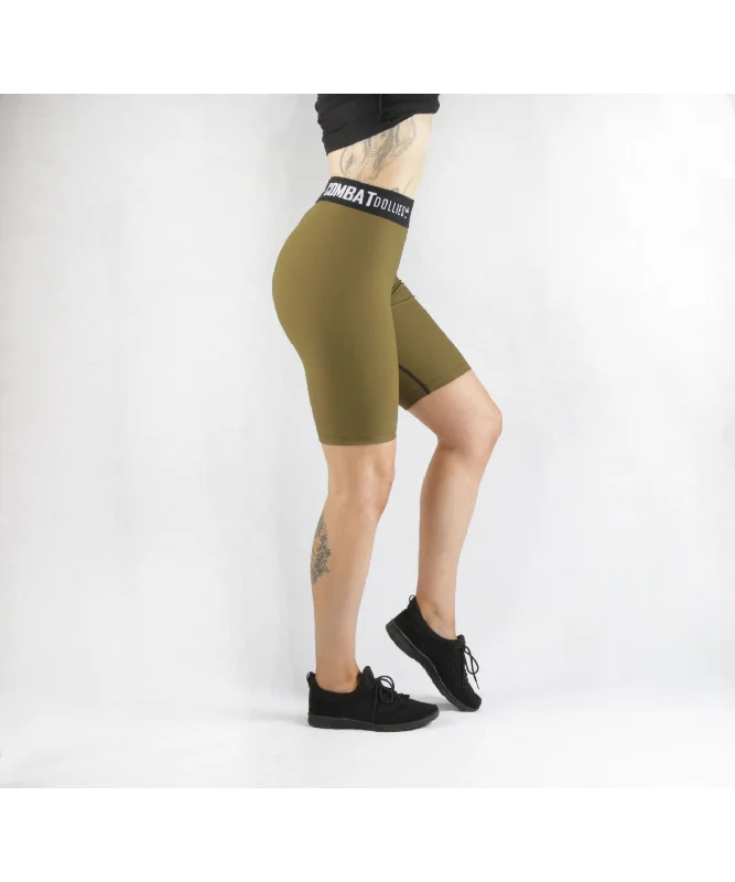Mega Sale Combat Dollies Khaki Blok Long Gym Shorts