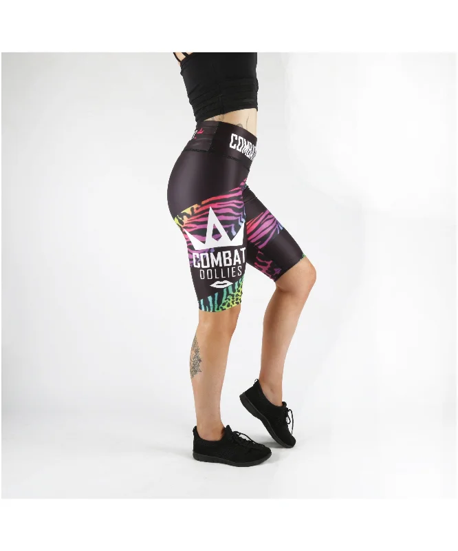 New Markdowns Combat Dollies Multi-Print Cycle Shorts