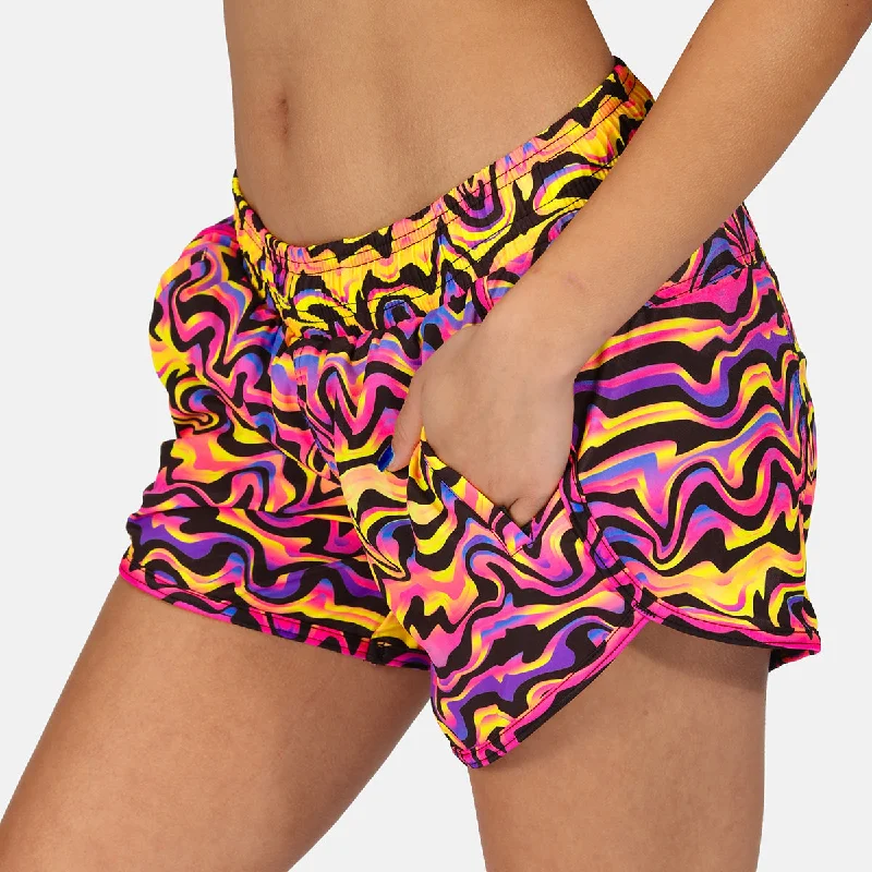 Price Drop Coral Waves Loose Fit Workout Shorts