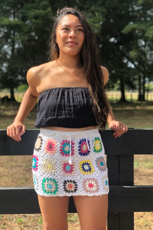 Hurry In Crochet Mini Skirt