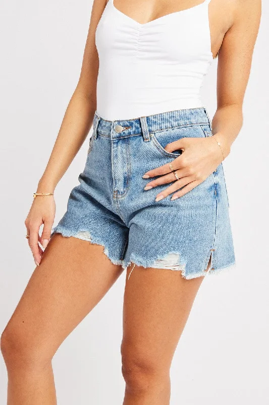 Price Drop Denim Relaxed Denim Short Mid Rise
