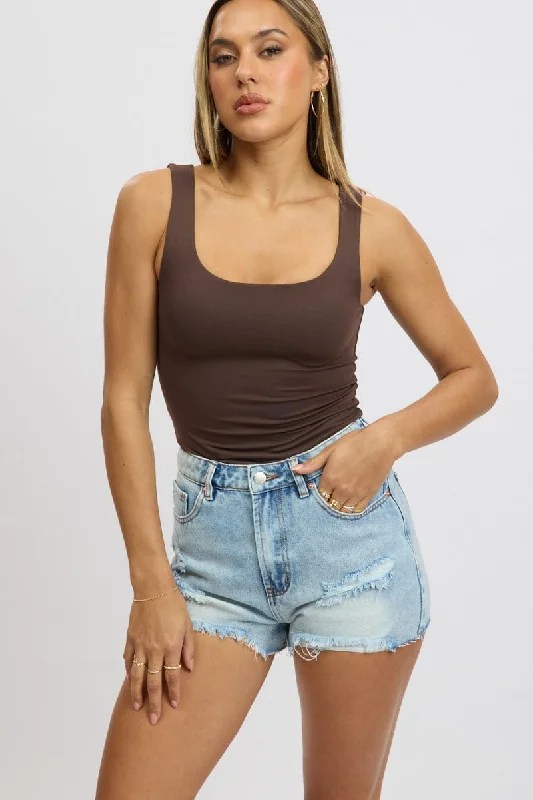 Exclusive Online Offer Denim Relaxed Shorts High Rise