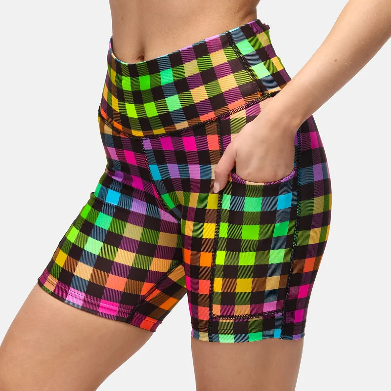 Epic Deals Gingham Glow  Running Shorts