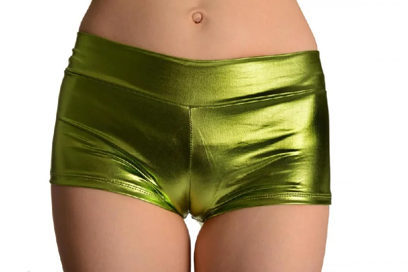 Must-Have Deals Green Faux Leather Shorts