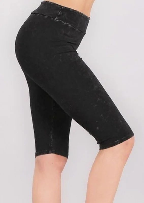 Act Now Ladies Longer Length Biker Shorts Made in USA