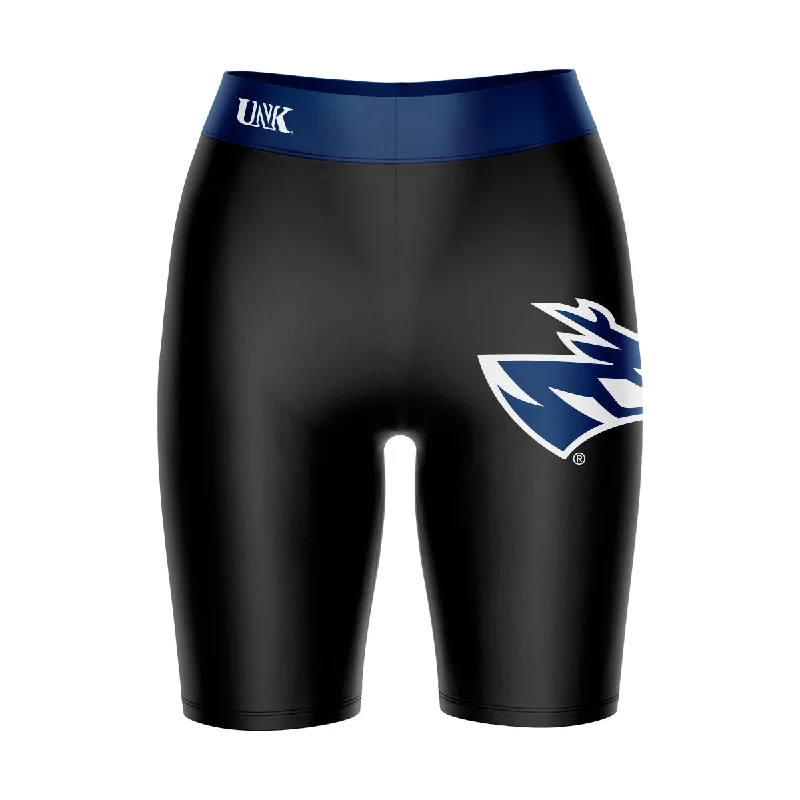 Nebraska-Kearney Lopers Game Day Logo on Thigh and Waistband Black and Blue Womens Bike Shorts by Vive La Fete