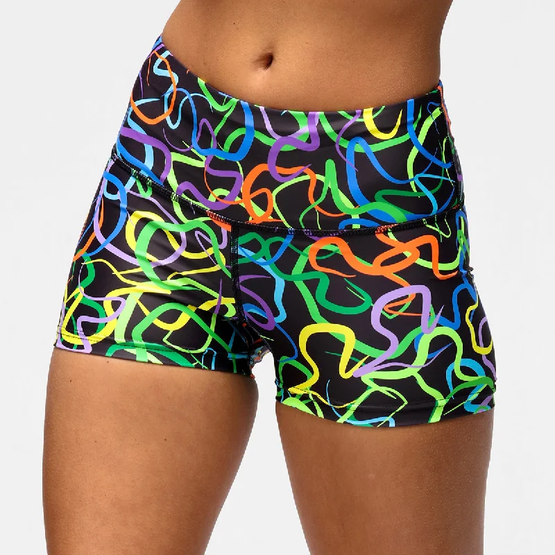 Savings Event Neon Noodles TikiBooty Shorts