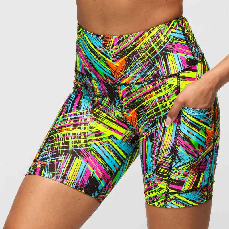 Steals and Deals Neon Scratch Running Shorts