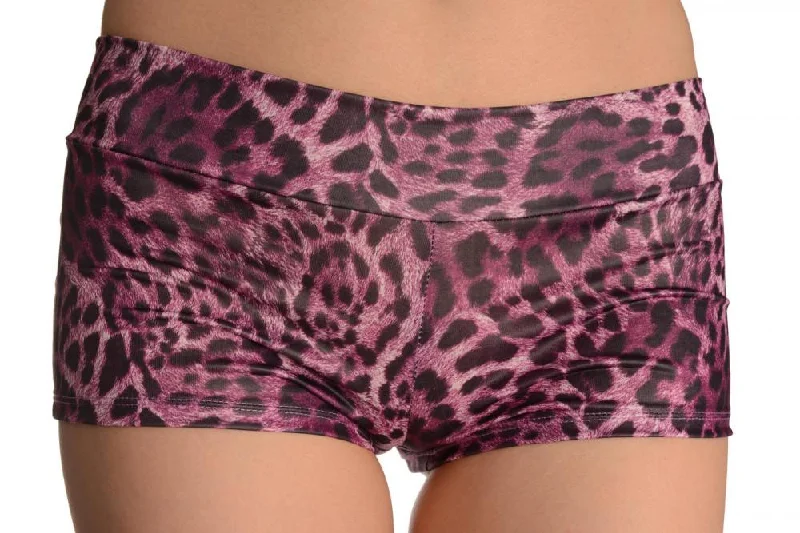 Special Discount Pink Leopard Shorts