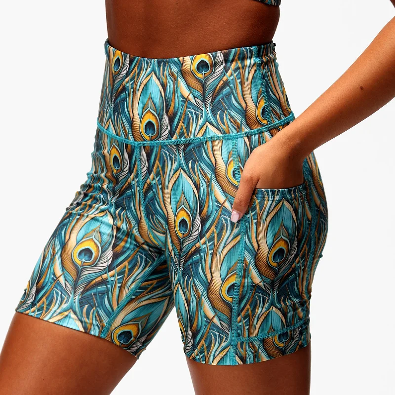 Special Price Pretty In Peacock Running Shorts