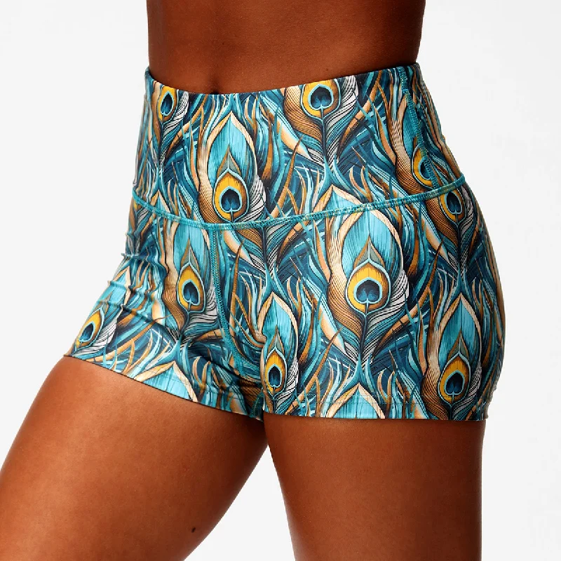 Steals and Deals Pretty In Peacock TikiBooty Shorts