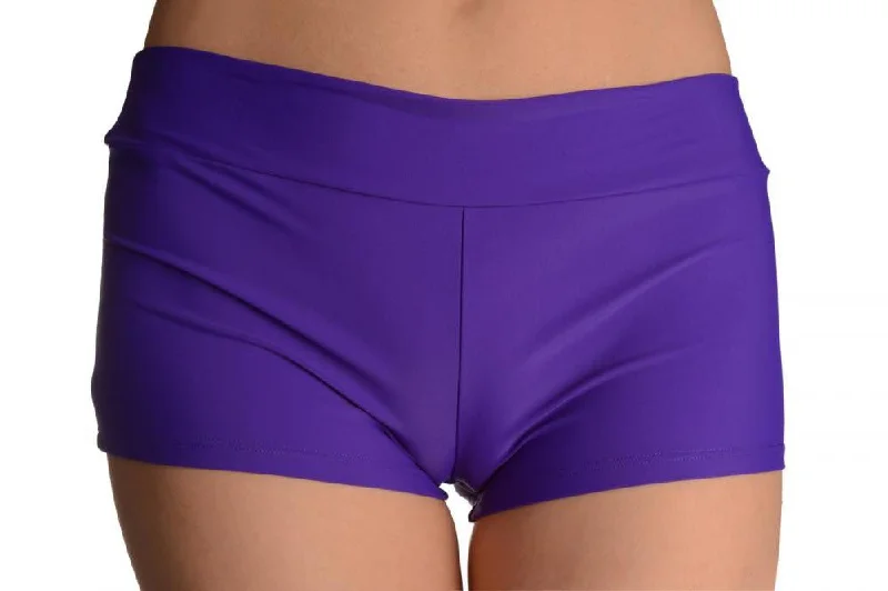 Limited Availability Purple Women's Stretchy Yoga Panty Shorts