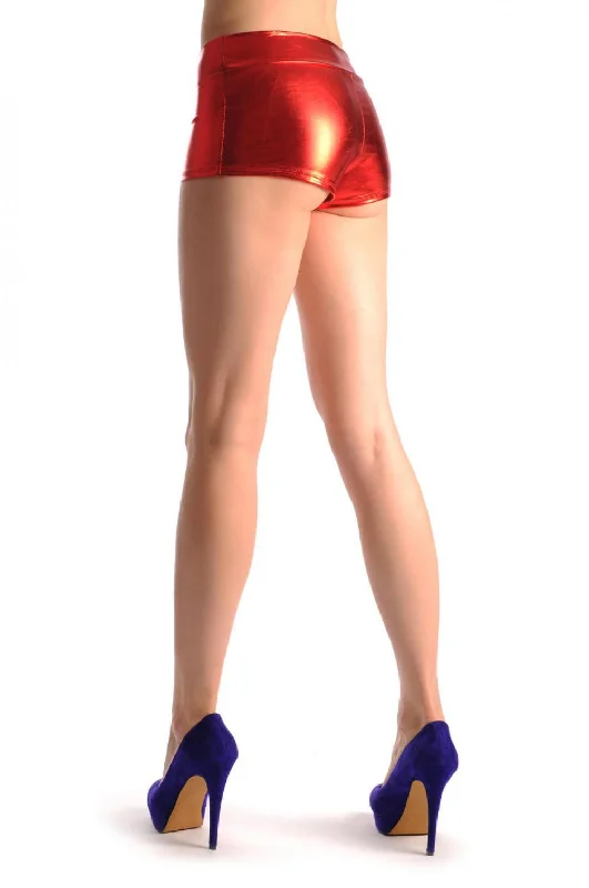 Daily Specials Red Faux Leather Shorts
