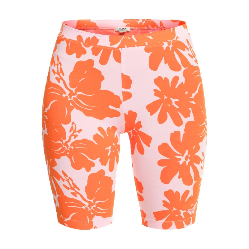 Exclusive Deal Roxy Surf Kind Kate Women's Biker Shorts - Pink/Orange