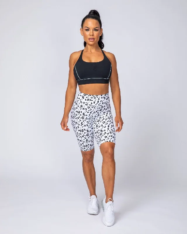 Signature Referee Length High Waist Scrunch - Snow Leopard