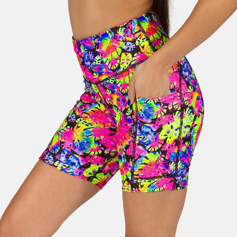 Act Fast Summer Palm Running Shorts