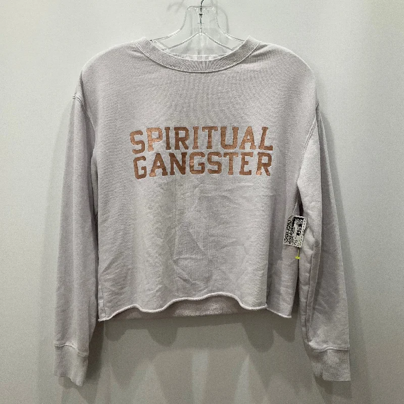 Sweatshirt Crewneck By Spiritual Gangster In off white, Size: Medium