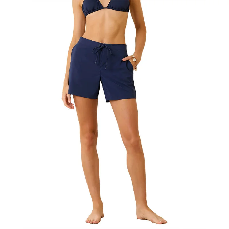 Steals and Deals Tommy Bahama Womens Solid Boardshort Coverup - Mare Navy