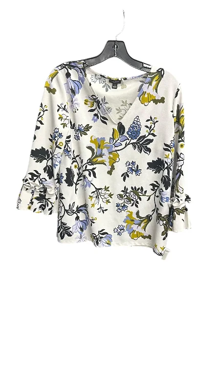 Top Long Sleeve By Ann Taylor In Floral Print, Size: M