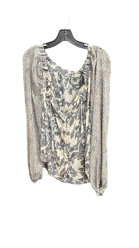 Top Long Sleeve By Free People In Floral Print, Size: Xs