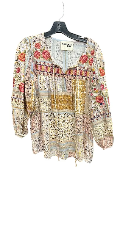 Top Long Sleeve By Savanna Jane In Multi-colored, Size: M