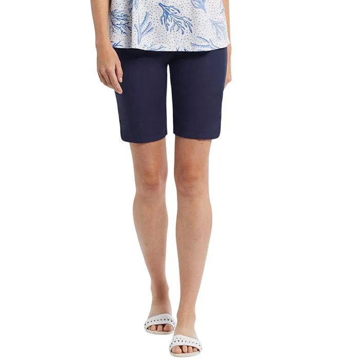 Deep Discounts Tribal Flatten It Pull On Short With Snap Slit - Deepblue*