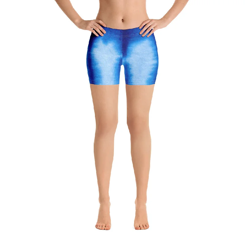 Friends and Family Sale Blue Tye-Dye LaLa D&C  Bike Shorts