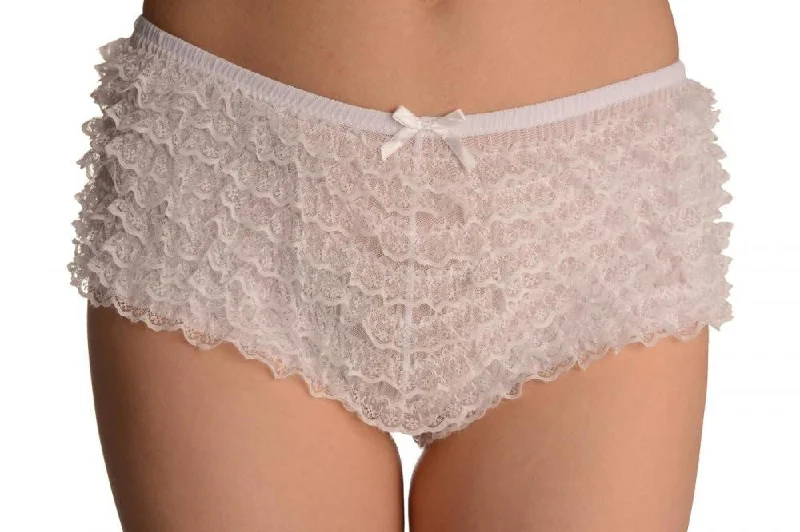 Bargain Prices White Multi Layers Women Frilly Ruffle Lace Panty Shorts